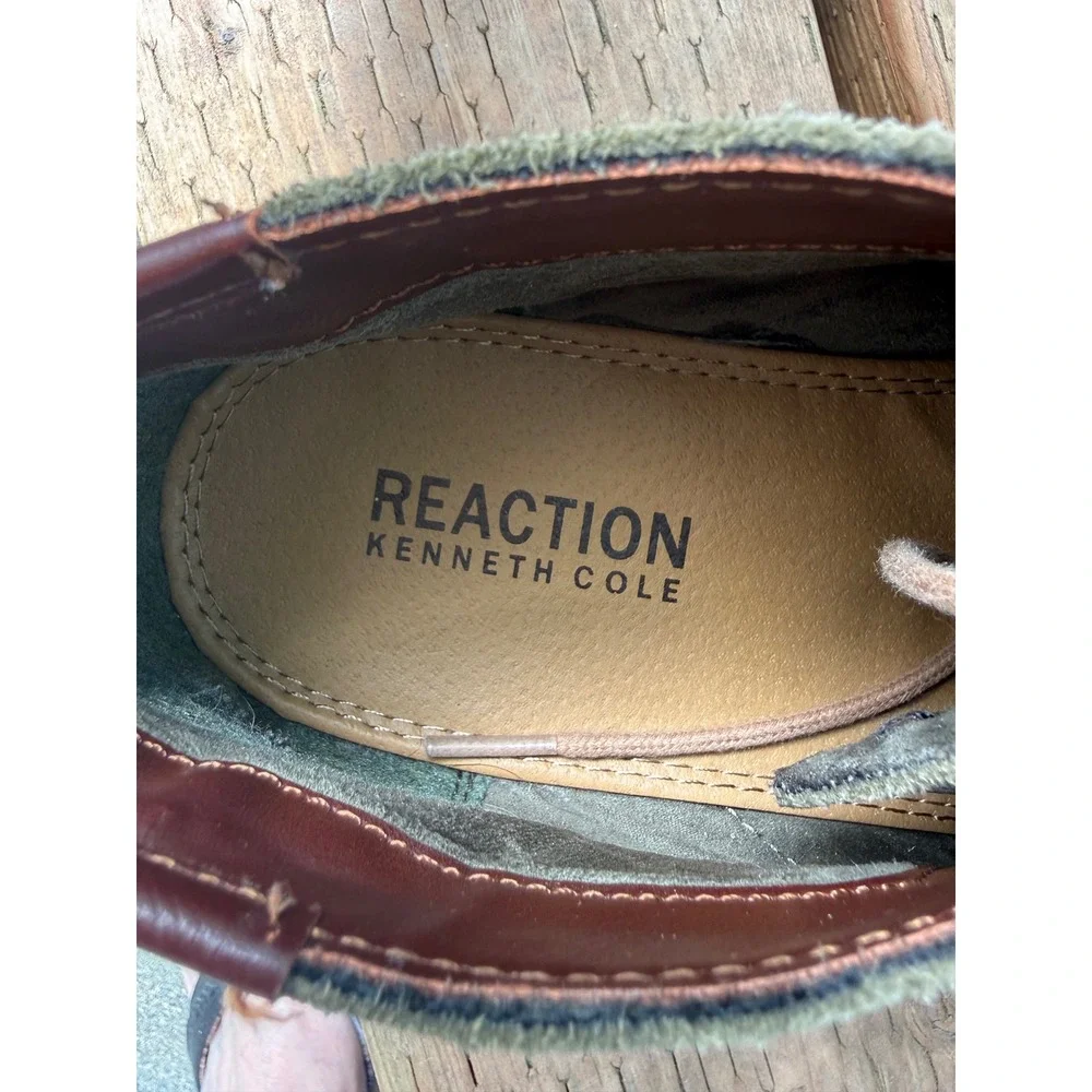 Kenneth Cole Reaction Chukka Boots Mens 9M Olive Green Suede Desert Sun